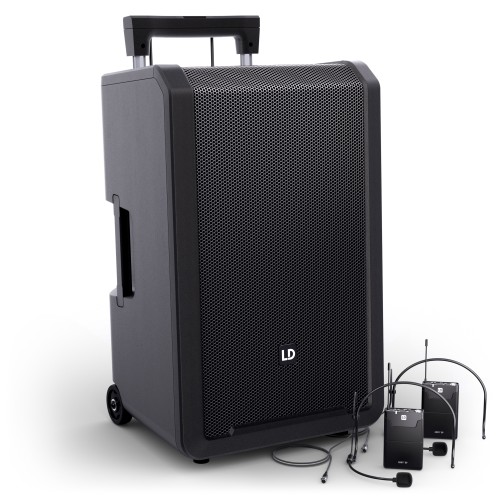 LD Systems ANNY 12 BPH2 B5 12″ przenośny system nagłośnieniowy Bluetooth z zasilaniem akumulatorowym mikserem
