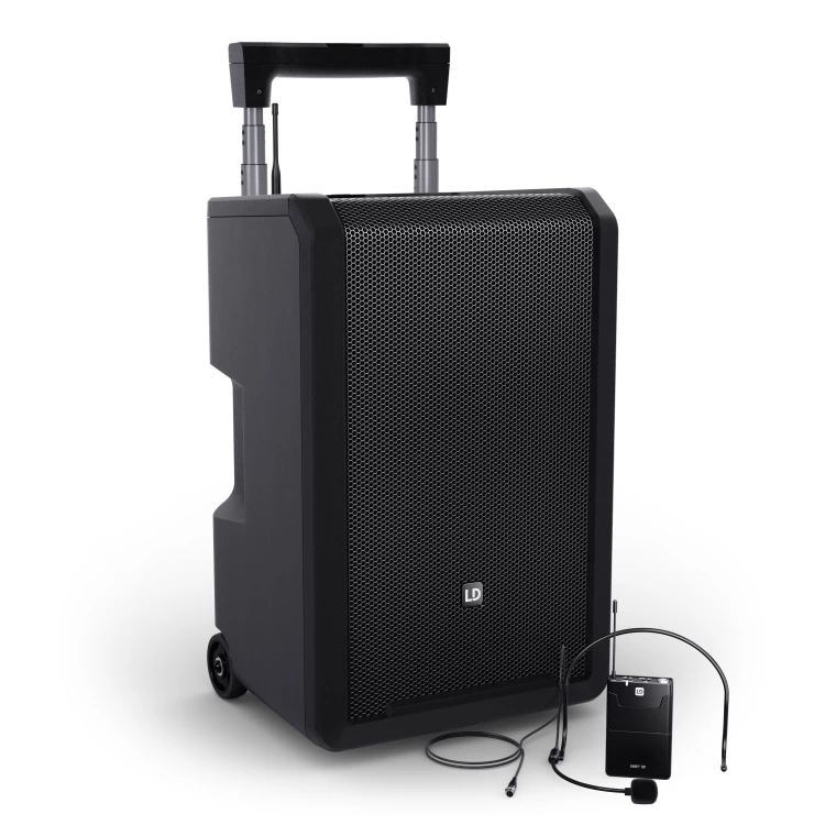 LD Systems ANNY 10 BPH B5 głośnik Bluetooth PA z akumulatorem mikserem i 1x mikrofonem nagłownym bodypack