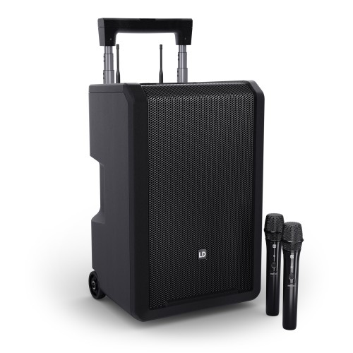 LD Systems ANNY 10 HHD 2 B5 głośnik Bluetooth PA z akumulatorem mikserem i 2x mikrofonem bezprzewodowym