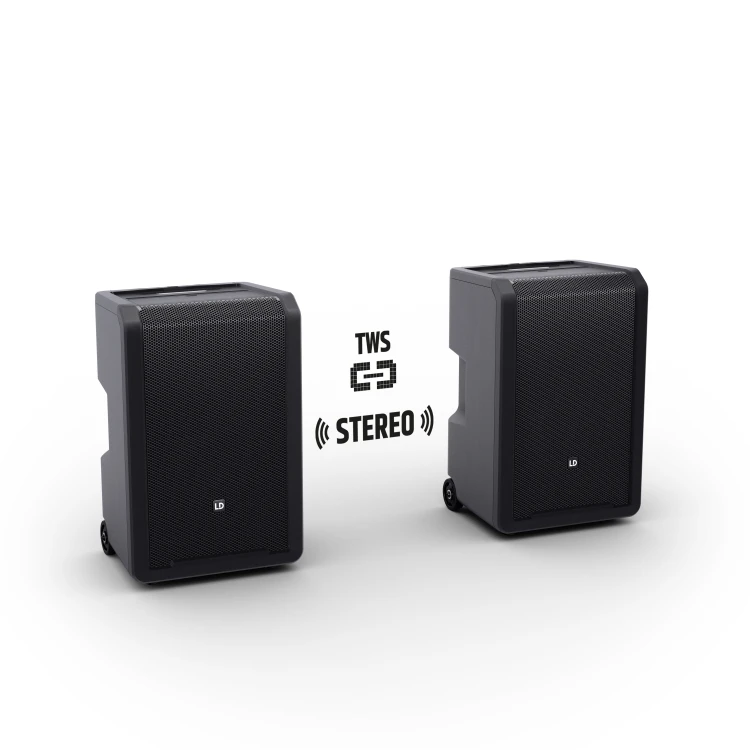 LD Systems ANNY 10 HHD 2 B5 głośnik Bluetooth PA z akumulatorem mikserem i 2x mikrofonem bezprzewodowym
