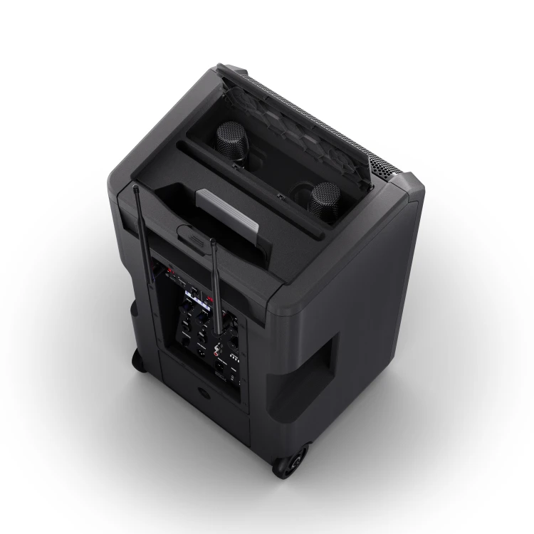 LD Systems ANNY 10 HHD 2 B5 głośnik Bluetooth PA z akumulatorem mikserem i 2x mikrofonem bezprzewodowym