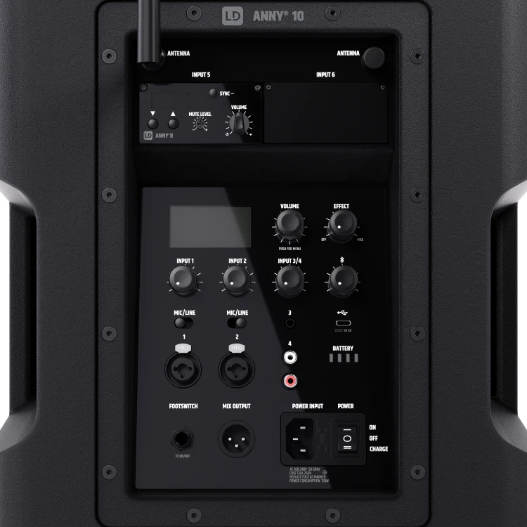 LD Systems ANNY 10 HHD B5 głośnik Bluetooth PA z akumulatorem mikserem i 1x mikrofonem bezprzewodowym