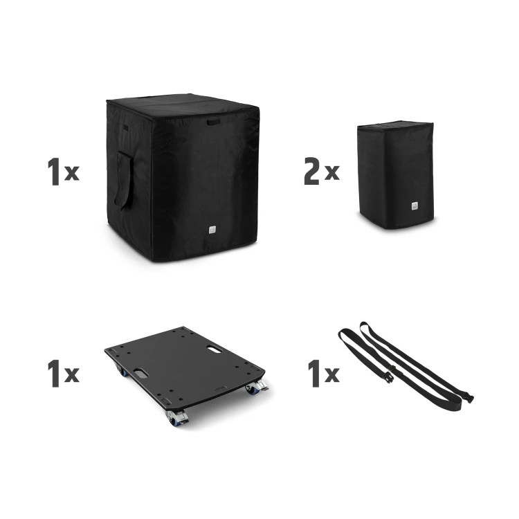 LD Systems DAVE 18 G4X BAG SET zestaw transportowy z kółkami i osłonami dla DAVE 18 G4X