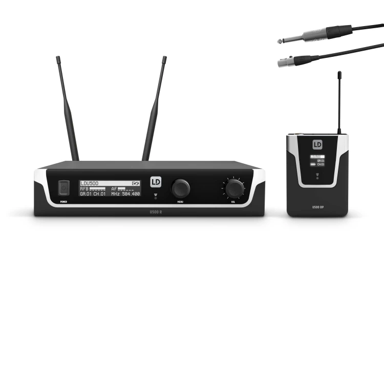 LD Systems U505 BPG bezprzewodowy system mikrofonowy bodypack i kablem gitarowym  584 – 608 MHz