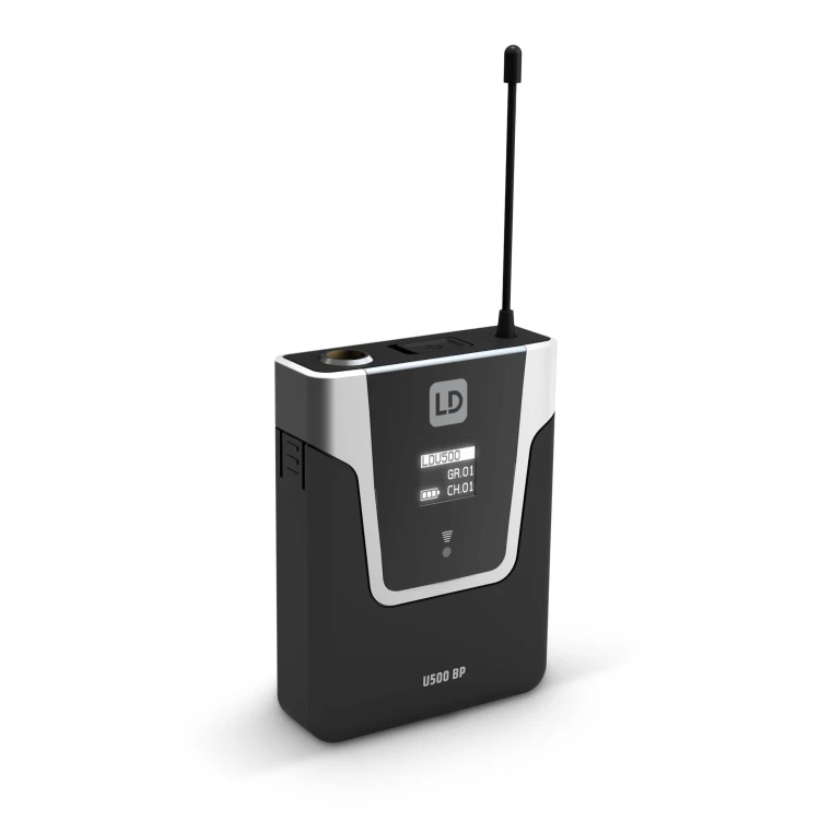 LD Systems U505 BPG bezprzewodowy system mikrofonowy bodypack i kablem gitarowym  584 – 608 MHz