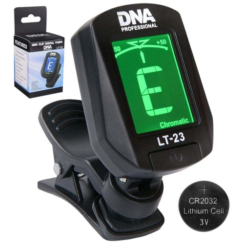 DNA LT23 stroik tuner do gitary basu ukulele klips