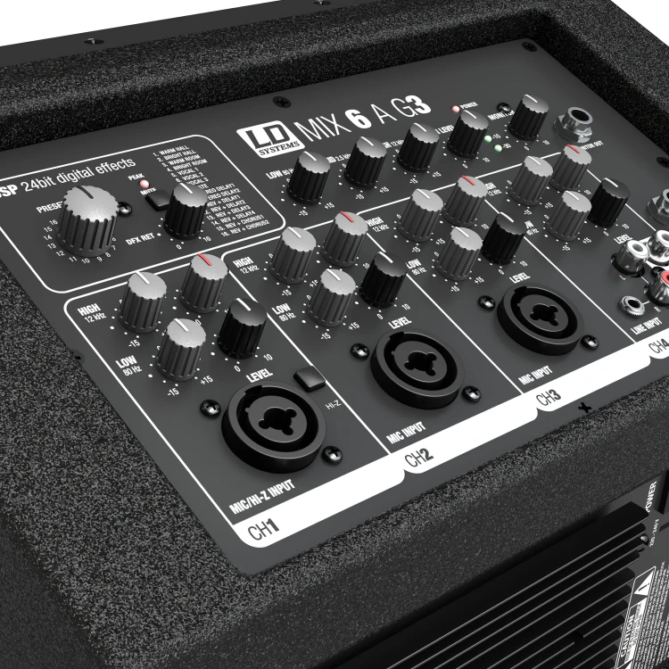 LD Systems MIX 6 A G3  aktywny głośnik PA z mikserem