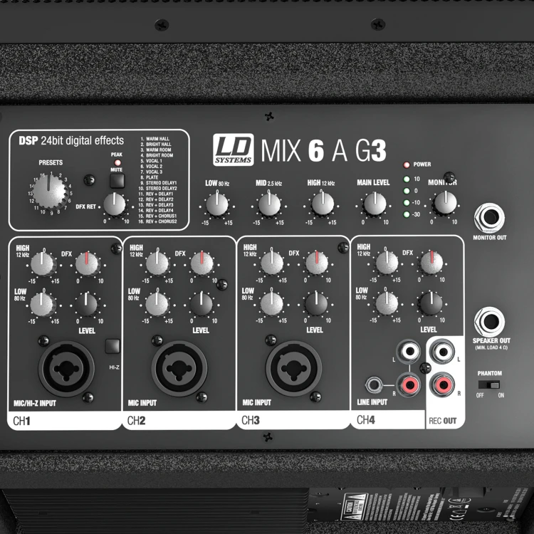 LD Systems MIX 6 A G3  aktywny głośnik PA z mikserem
