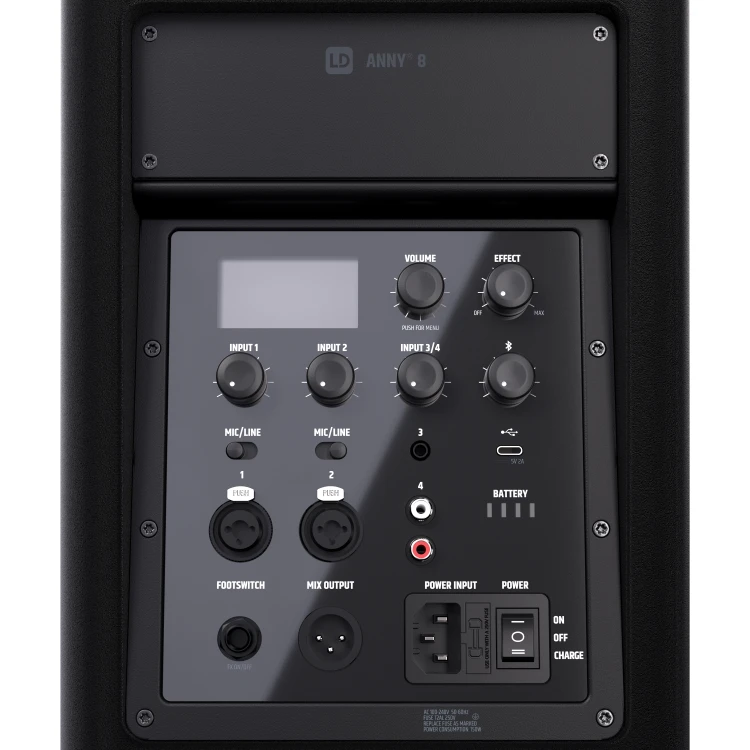 LD Systems ANNY 8 BK głośnik Bluetooth® PA z mikserem
