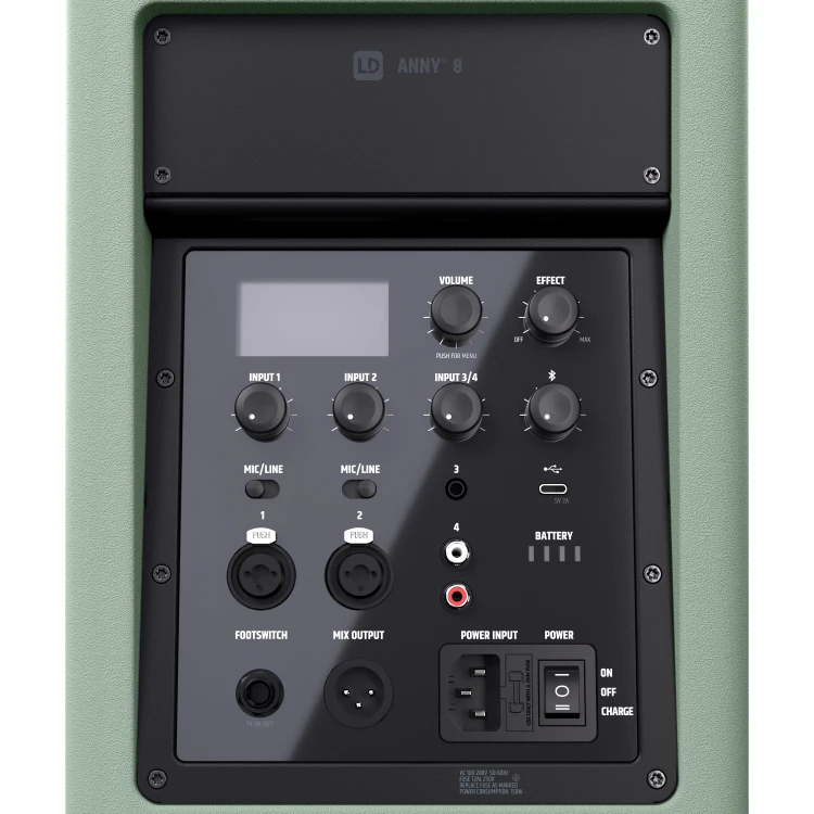 LD Systems ANNY 8 GN głośnik Bluetooth® PA z mikserem  Adventure Green
