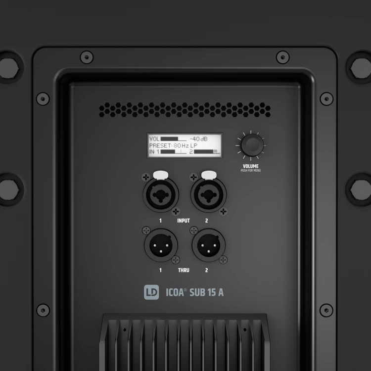 LD Systems ICOA SUB 15 A 15" subwoofer PA z zasilaniem bas-refleksowym