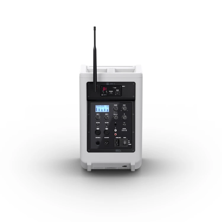 LD Systems ANNY 8 BPH B5 WH głośnik Bluetooth® PA z mikserem i jednym mikrofonem nagłownym (wraz z body pack) Pure White