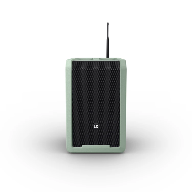 LD Systems ANNY 8 BPH B5 GN głośnik Bluetooth® PA z mikserem i jednym mikrofonem nagłownym (wraz z body pack) Adventure Green