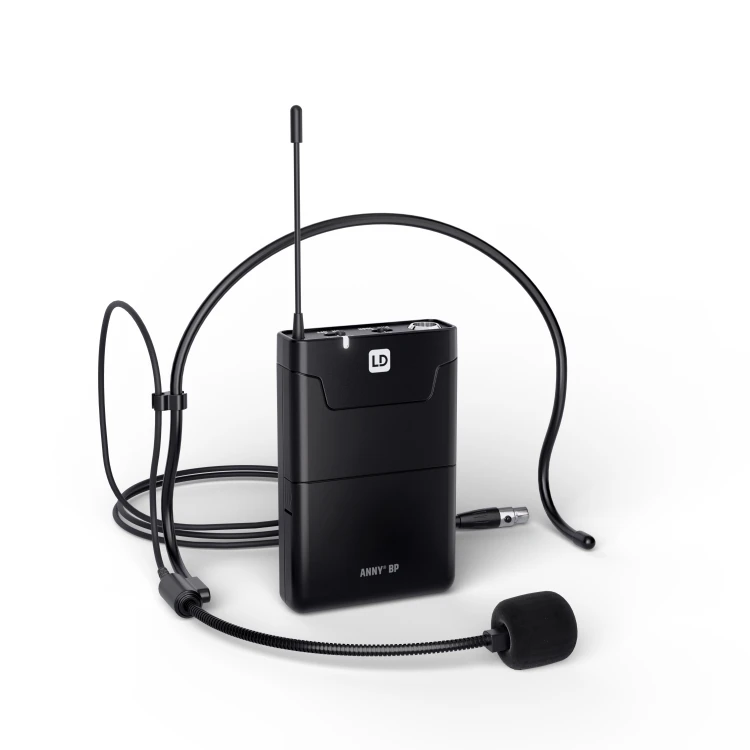 LD Systems ANNY 8 BPH B5 G głośnik Bluetooth® PA z mikserem i jednym mikrofonem nagłownym (wraz z body pack) Urban Grey