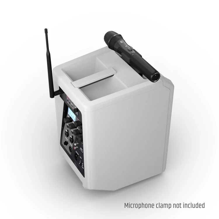 LD Systems ANNY 8 HHD B5 WH głośnik Bluetooth® PA z mikserem i jednym bezprzewodowym mikrofonem ręcznym Pure White