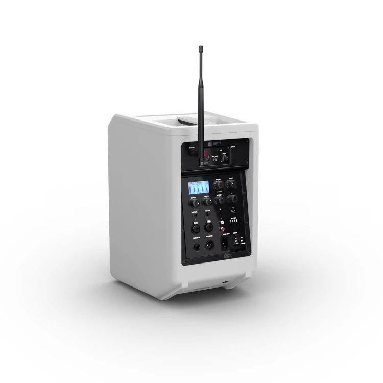LD Systems ANNY 8 HHD B5 WH głośnik Bluetooth® PA z mikserem i jednym bezprzewodowym mikrofonem ręcznym Pure White