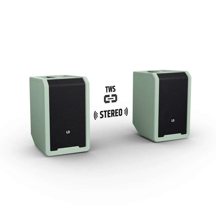 LD Systems ANNY 8 HHD B5 GN głośnik Bluetooth® PA z mikserem i jednym bezprzewodowym mikrofonem ręcznym Adventure Green