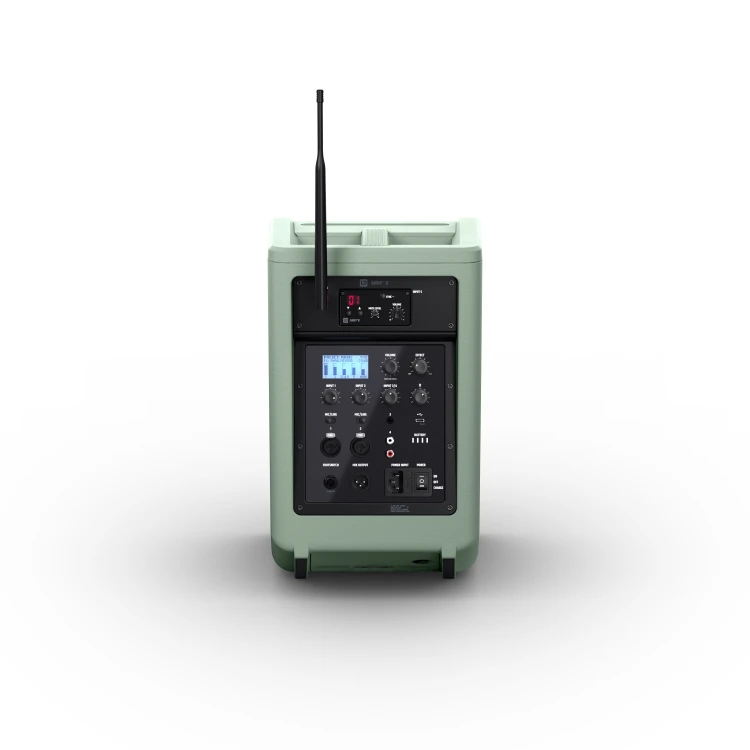 LD Systems ANNY 8 HHD B5 GN głośnik Bluetooth® PA z mikserem i jednym bezprzewodowym mikrofonem ręcznym Adventure Green
