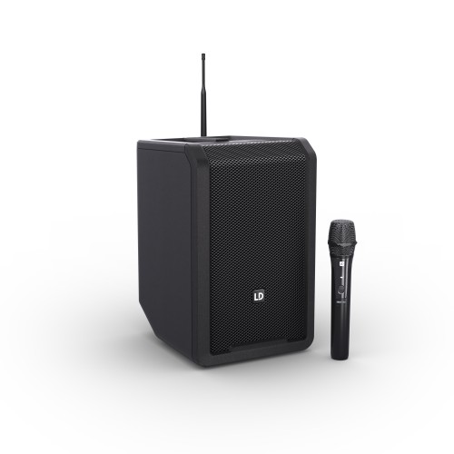 LD Systems ANNY 8 HHD B5 BK głośnik Bluetooth® PA z mikserem i jednym bezprzewodowym mikrofonem ręcznym