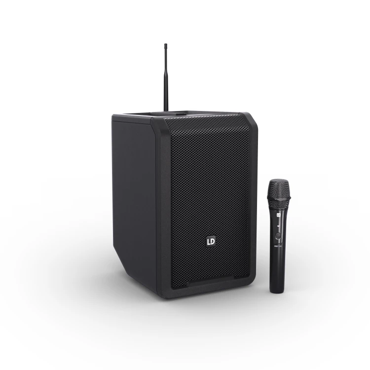 LD Systems ANNY 8 HHD B5 BK głośnik Bluetooth® PA z mikserem i jednym bezprzewodowym mikrofonem ręcznym