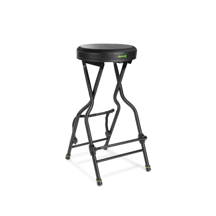 GRAVITY FG SEAT1 stołek dla muzyka ze zintegrowanym stojakiem na gitarę