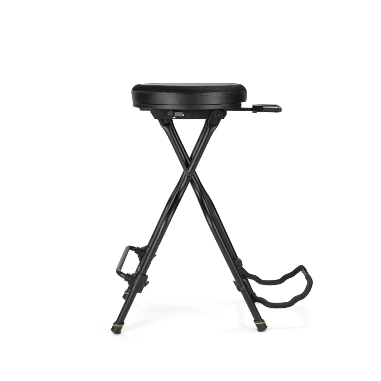 GRAVITY FG SEAT1 stołek dla muzyka ze zintegrowanym stojakiem na gitarę