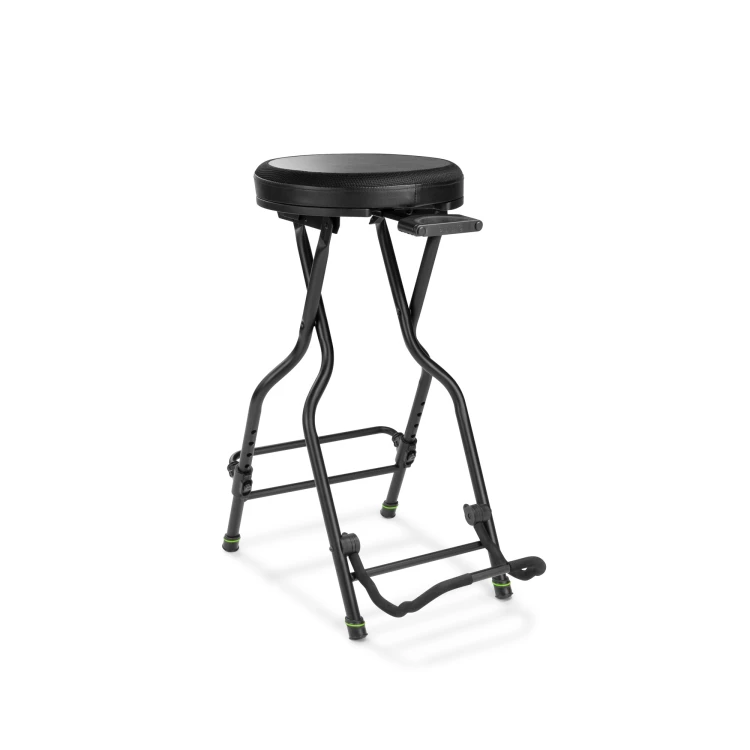 GRAVITY FG SEAT1 stołek dla muzyka ze zintegrowanym stojakiem na gitarę