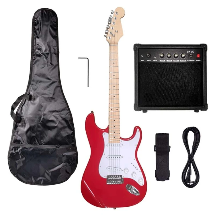 MS  EG SET RED zestaw gitarowy gitara elektryczna