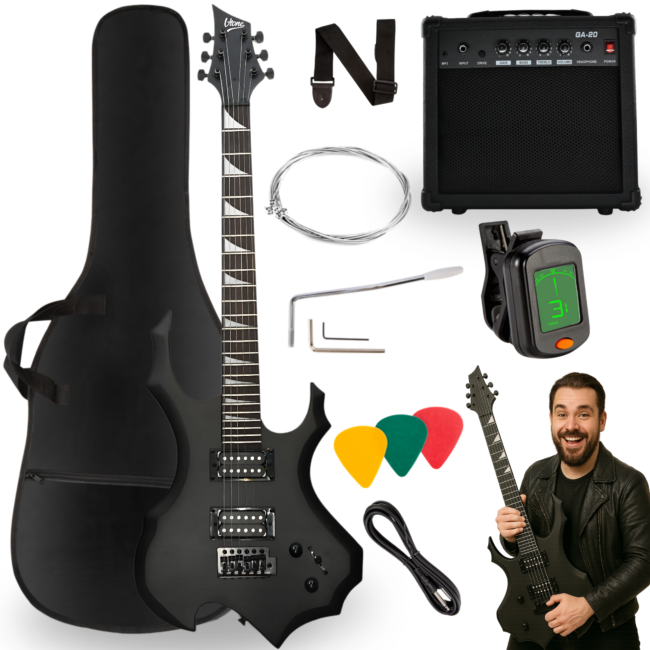 V-TONE EGS 39 MBK gitara elektryczna 4/4 czarny mat
