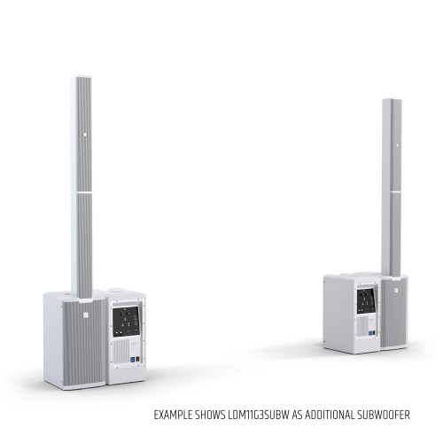 LD Systems MAUI 11 G3 MIX WH Przenośny kardioidalny kolumnowy system PA mikser