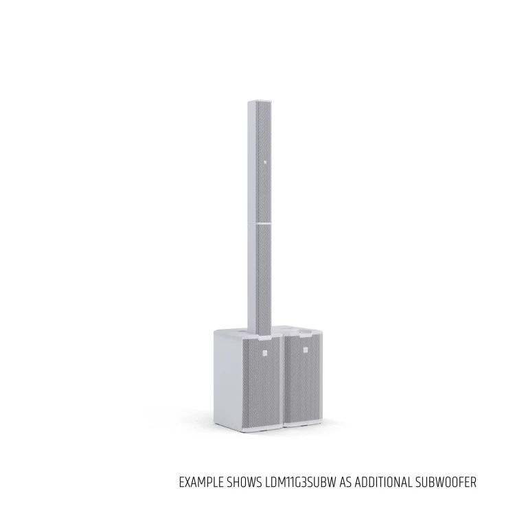LD Systems MAUI 11 G3 MIX WH Przenośny kardioidalny kolumnowy system PA mikser
