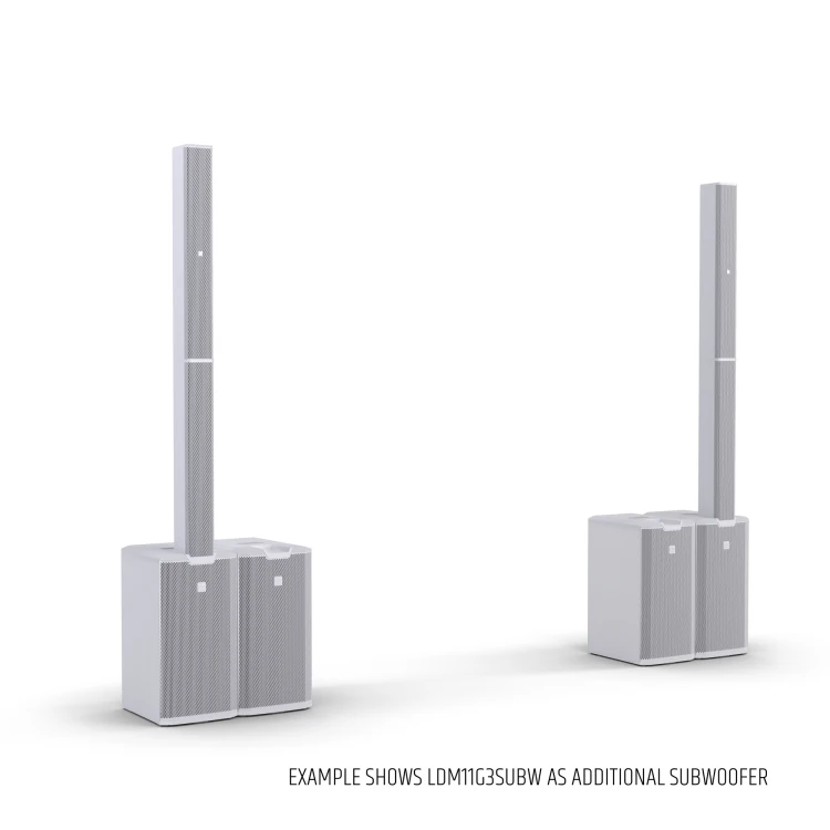 LD Systems MAUI 11 G3 MIX WH Przenośny kardioidalny kolumnowy system PA mikser