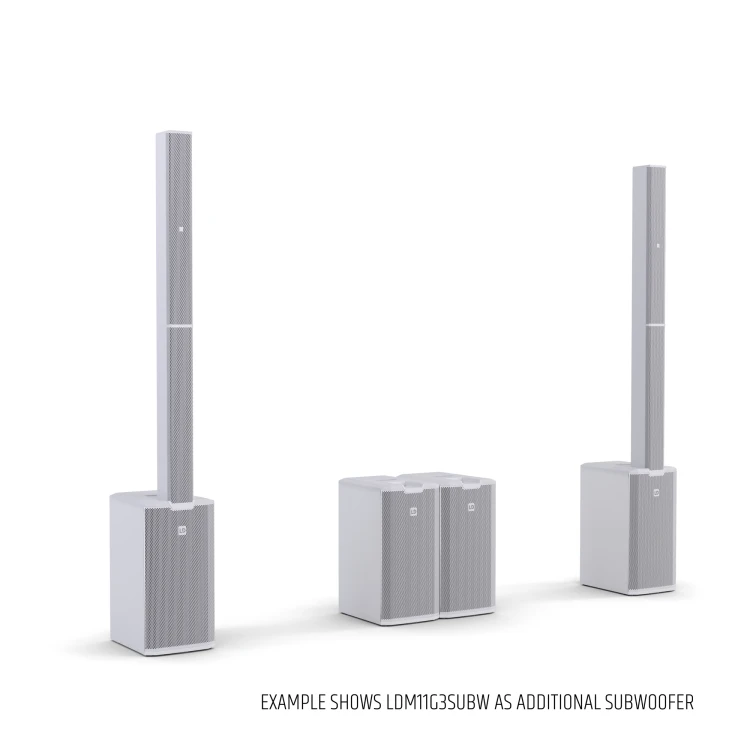 LD Systems MAUI 11 G3 MIX WH Przenośny kardioidalny kolumnowy system PA mikser