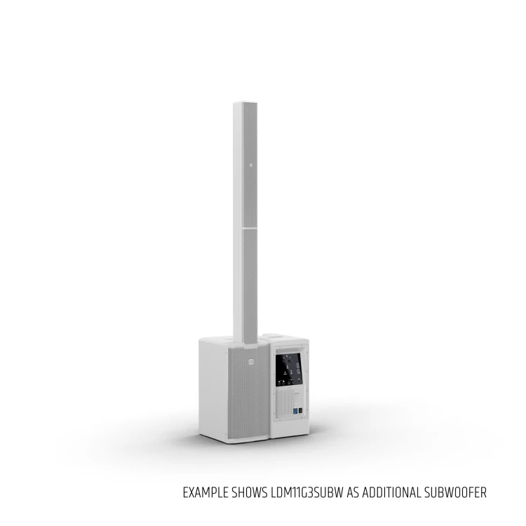 LD Systems MAUI 11 G3 MIX WH Przenośny kardioidalny kolumnowy system PA mikser