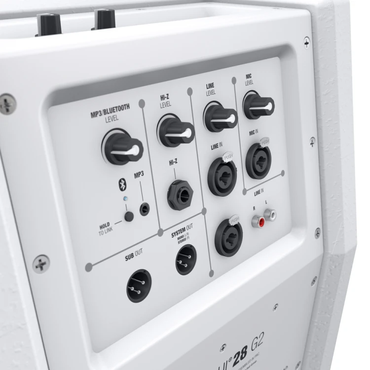 LD Systems MAUI 28 G2 WH Kompaktowy system kolumn PA z mikserem BT
