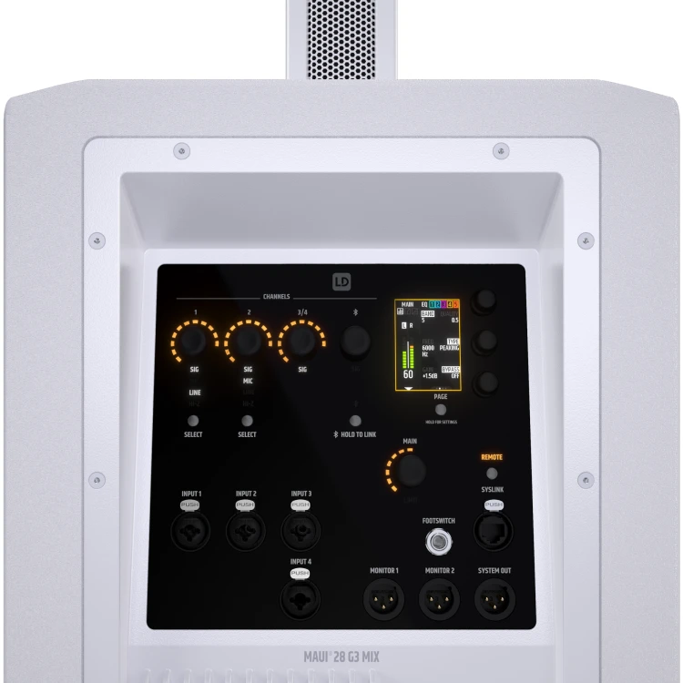 LD Systems MAUI 28 G3 MIX WH kompaktowy kolumnowy system PA  z mikserem cyfrowym