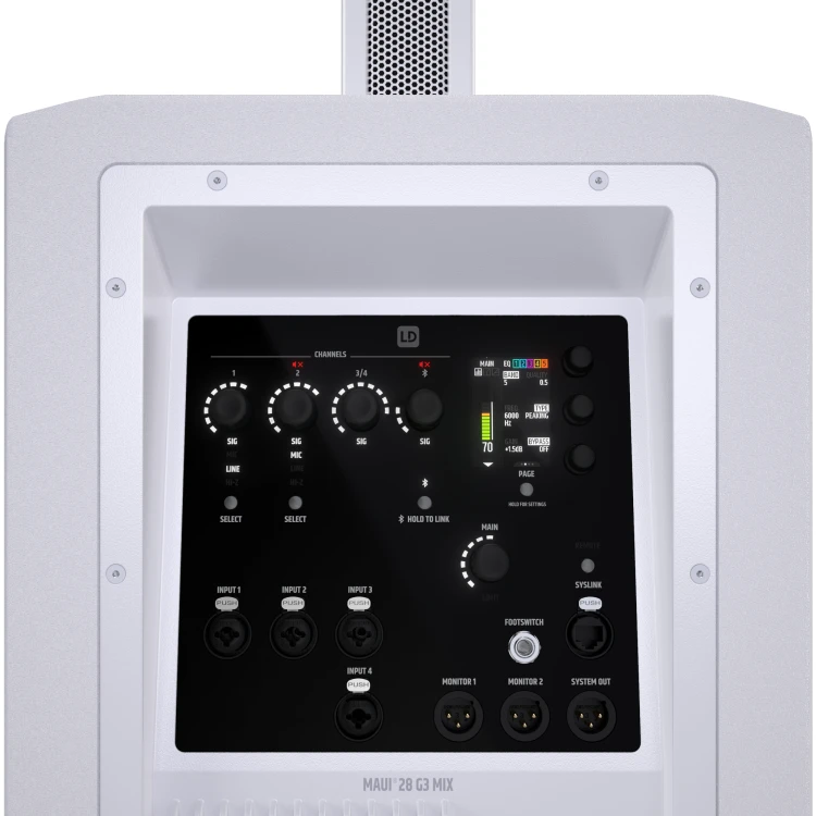 LD Systems MAUI 28 G3 MIX WH kompaktowy kolumnowy system PA  z mikserem cyfrowym