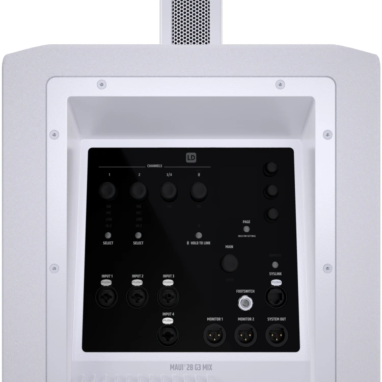 LD Systems MAUI 28 G3 MIX WH kompaktowy kolumnowy system PA  z mikserem cyfrowym